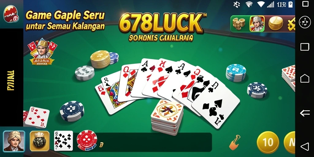 Tampilan gameplay Gaple yang seru dan interaktif di 678LUCK.