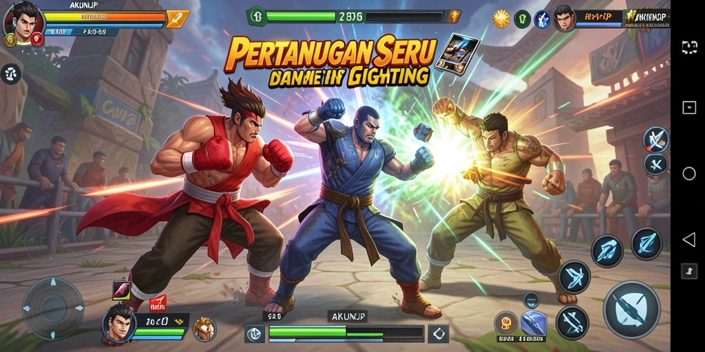 Tampilan seru gameplay Fighting di AKUNJP.