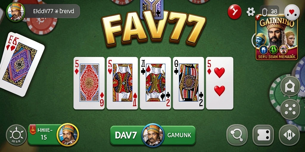 Tampilan screenshot gameplay Domino di FAV77 yang memukau.