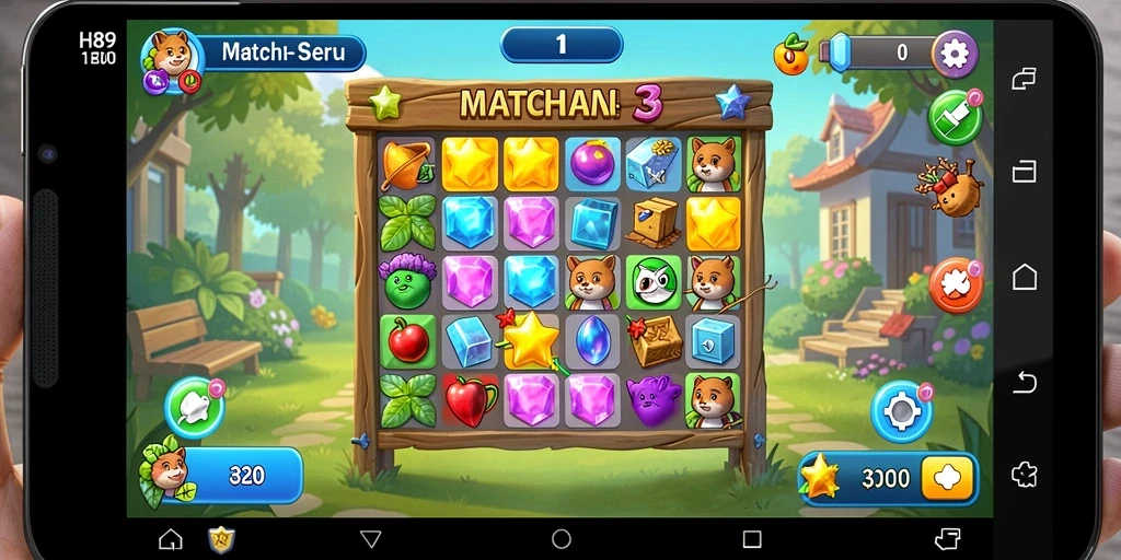 Gameplay seru H89 dengan tantangan Match-3 yang menarik.