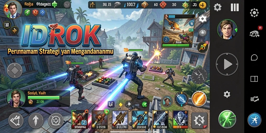 Tampilan gameplay menarik dari IDROK yang menghadirkan strategi mendebarkan.