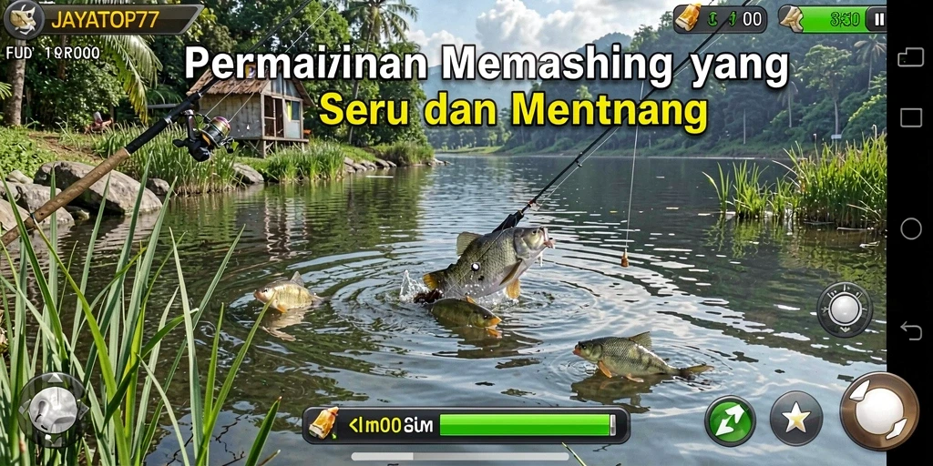 Tampilan gameplay JAYATOP77 yang seru dengan fitur memancing realistis.