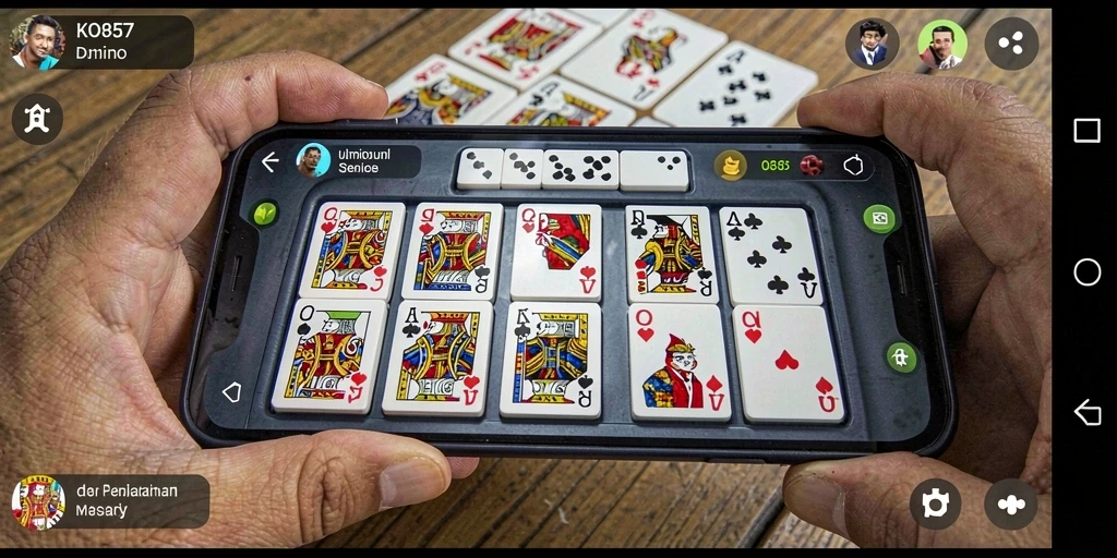 Tampilan seru gameplay KO857 dalam permainan Domino.
