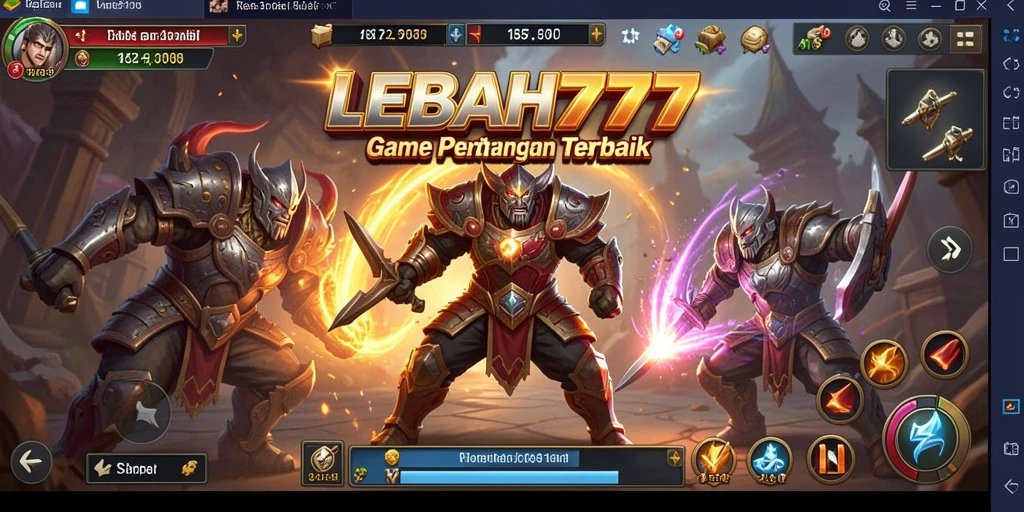 Tampilan gameplay menarik dari LEBAH777 yang menunjukkan strategi pertempuran SLG.