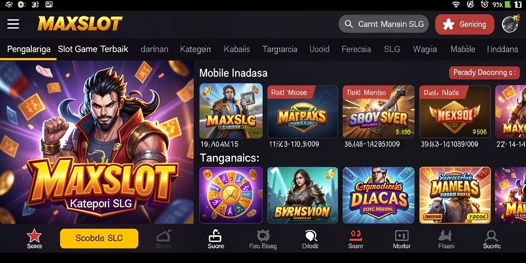 Tampilan gameplay menarik dari MAXSLOT dengan berbagai tema slot.