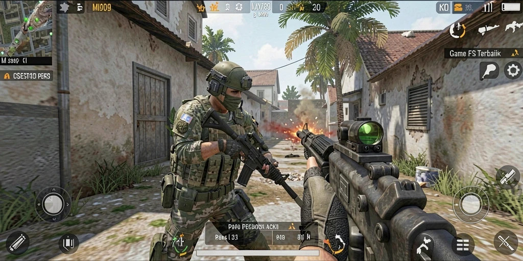Screenshot gameplay MVP789 menampilkan aksi tembak-menembak mendebarkan dan grafis yang memukau.