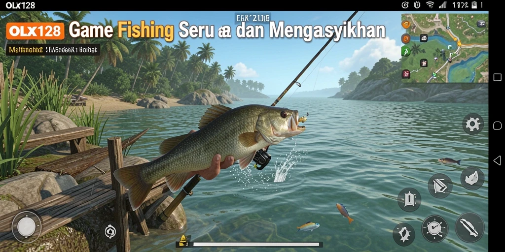 Tampilan menarik dari gameplay memancing di OLX128.