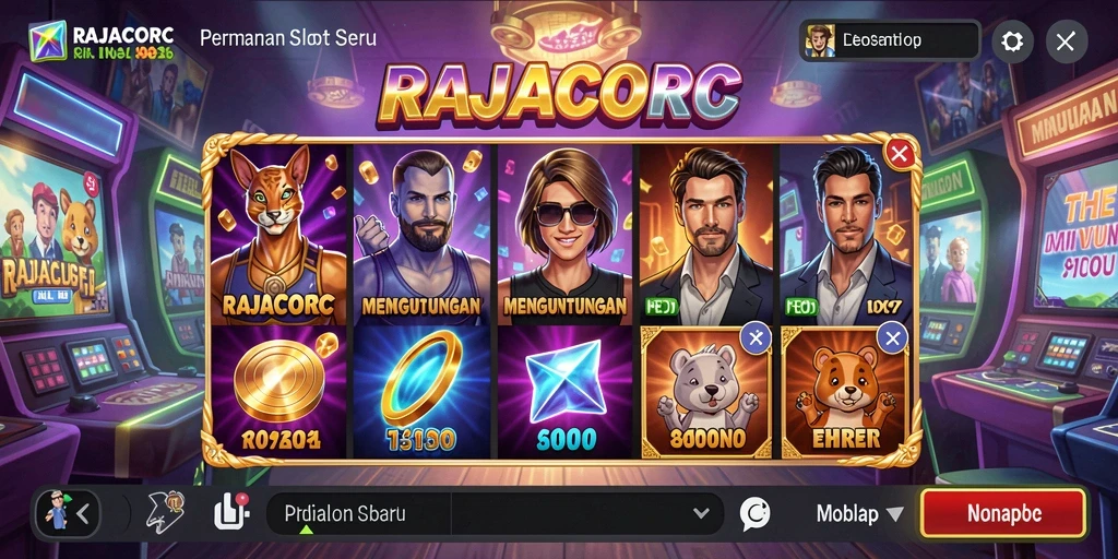 Tampilan menarik dari gameplay RAJACORC yang menegangkan.