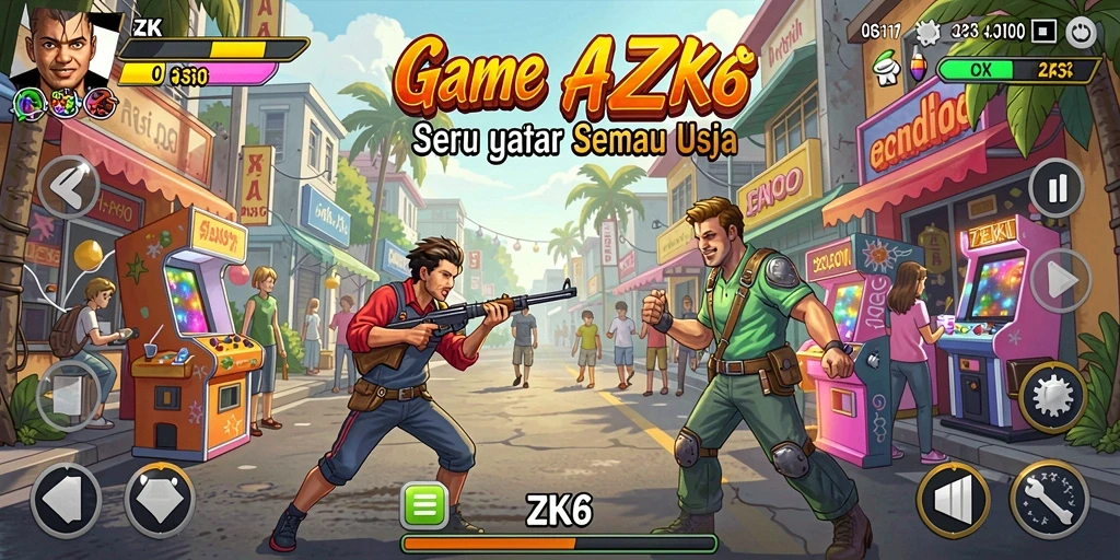 Tangkapan layar gameplay ZK6 yang menunjukkan aksi seru dan tantangan.