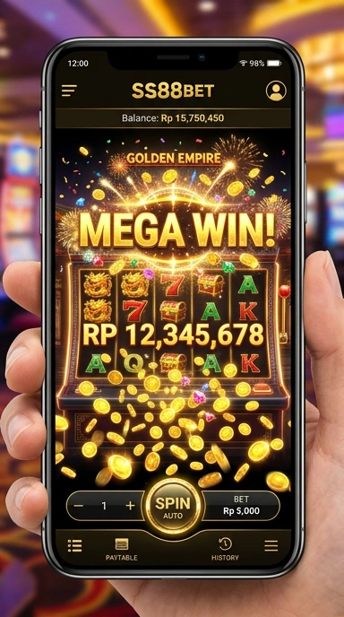 Halaman utama aplikasi ss88bet dengan berbagai pilihan permainan.